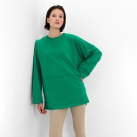 Свитшот женский MINAKU: Casual collection цвет зелёный, р-р 46 Свитшот женский MINAKU: Casual collection цвет зелёный, р-р 46