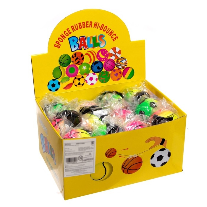 Мяч &laquo;Попрыгун&raquo;, мягкий, 6 см, на резинке