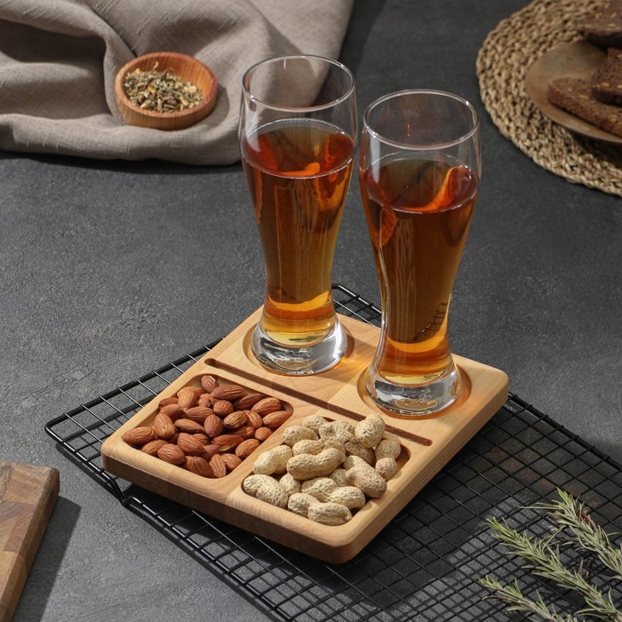 Блюдо для подачи Adelica, 20×18×1,8 см, пропитано маслом, берёза Блюдо для подачи Adelica, 20×18×1,8 см, пропитано маслом, берёза