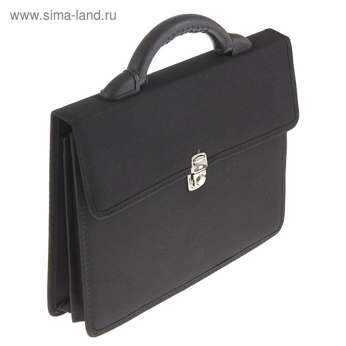 Портфель деловой 350 х 260 х 100 мм, текстильный, 2 отделения, К 1С11 Портфель деловой 350 х 260 х 100 мм, текстильный, 2 отделения, К 1С11 "Выборг", чёрный