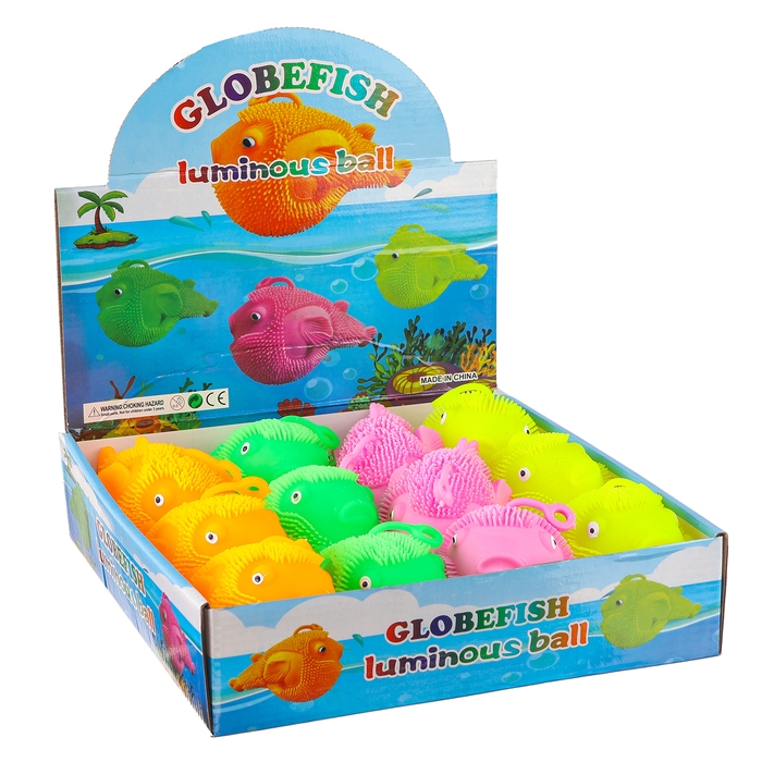 Ёжка &laquo;Рыбка&raquo; световой, цвета МИКС