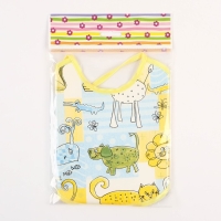 Нагрудник из нетканого полотна с ПВХ покрытием &laquo;Мультики&raquo;, цвет голубой, р-р. 20х22см