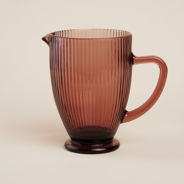 Кувшин для воды стеклянный SL Home «Модерн», 1,2 л, 19,5×13×18,5 см, цвет розовый Кувшин для воды стеклянный SL Home «Модерн», 1,2 л, 19,5×13×18,5 см, цвет розовый