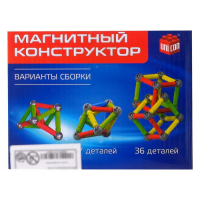 Магнитный конструктор, 36 деталей Магнитный конструктор, 36 деталей