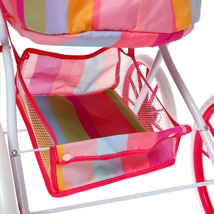 Коляска для кукол универсальная, с корзиной, металлический каркас Коляска для кукол универсальная, с корзиной, металлический каркас