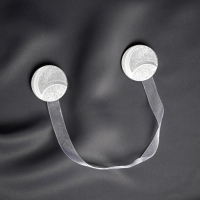 Подхват для штор &laquo;Месяц&raquo;, d = 4 см, цвет серебряный/белый