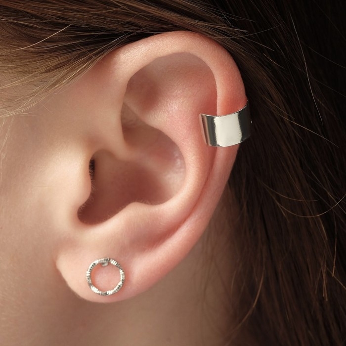 Серьги &laquo;Каффы&raquo; актуал, цвет серебро, набор