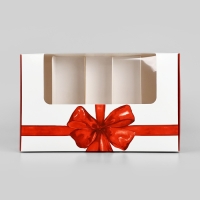 Коробка для эклеров с вкладышами «Бант», 25 х 15 х 7 см Коробка для эклеров с вкладышами «Бант», 25 х 15 х 7 см