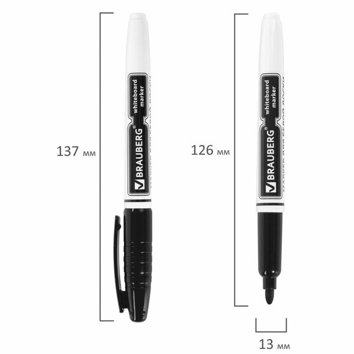Маркер для доски 4.0 мм, BRAUBERG, чёрный