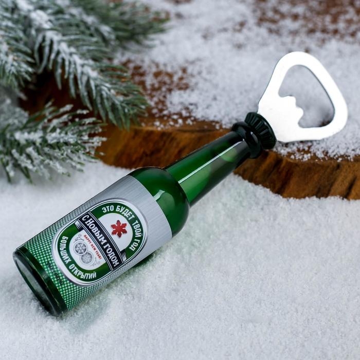 Новогодний магнит-открывашка &laquo;Новый год: Больших открытий&raquo;, 4,3 х 14 х 4,3