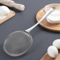 Сито для просеивания с ручкой Доляна &laquo;Фире&raquo;, d=13 см, нержавеющая сталь, цвет серебристый