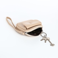 Кошелёк-ключница на молнии, цвет бежевый Кошелёк-ключница на молнии, цвет бежевый