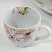 Набор посуды на 4 персоны &laquo;Акварель&raquo;, 16 предметов: 4 тарелки 23 см, 4 миски 14.5 см, 4 кружки 250 мл, 4 блюдца 15 см.