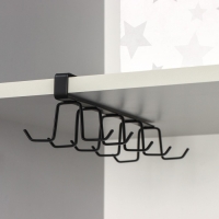 Держатель для кружек подвесной Доляна, на 12 предметов, цвет чёрный Держатель для кружек подвесной Доляна, на 12 предметов, цвет чёрный