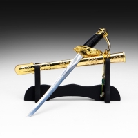 Сувенирное изделие Сабля на подставке, мини, 24см Сувенирное изделие Сабля на подставке, мини, 24см