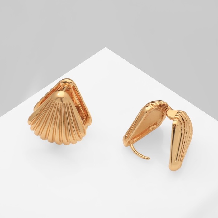 Серьги металл &laquo;Аккорд&raquo; веер, цвет золото