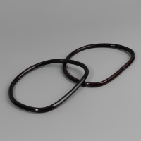 Ручки для сумки, 2 шт, бамбук, 17 × 13/15,5 × 11,5 см, цвет чёрный Ручки для сумки, 2 шт, бамбук, 17 × 13/15,5 × 11,5 см, цвет чёрный