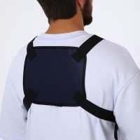 Сумка нагрудная на молнии, 2 наружных кармана, цвет синий Сумка нагрудная на молнии, 2 наружных кармана, цвет синий