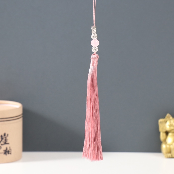 Подвеска текстиль, металл Подвеска текстиль, металл "Бабочка" пыльная роза 1х1,2х16,5 см