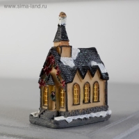 Светодиодная фигура «Дом с башней» 4.5× 8.5 × 6 см, керамика, батарейки AG13х2 ( в комплекте), свечение тёплое белое Светодиодная фигура «Дом с башней» 4.5× 8.5 × 6 см, керамика, батарейки AG13х2 ( в комплекте), свечение тёплое белое