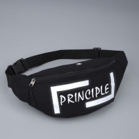 Сумка поясная, текстильная PRINCIPE, 35 х 12 х 5 см, светоотр. нашивки, отд на молнии, чёрная Сумка поясная, текстильная PRINCIPE, 35 х 12 х 5 см, светоотр. нашивки, отд на молнии, чёрная