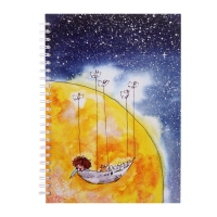 Блокнот-скетчбук А5+, 60 листов на гребне "Космоскетчи", твёрдая обложка, матовая ламинация, блок 100 г/м2, МИКС