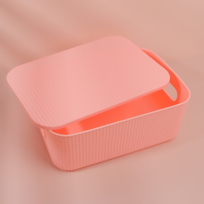 Органайзер для хранения косметических принадлежностей, с крышкой, 24 × 16,5 × 9,2 см, цвет МИКС Органайзер для хранения косметических принадлежностей, с крышкой, 24 × 16,5 × 9,2 см, цвет МИКС