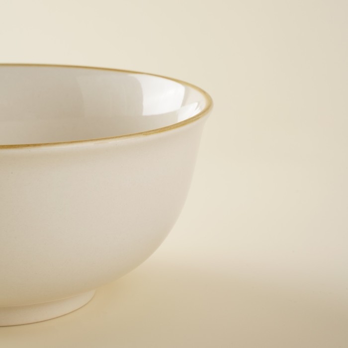 Набор салатников фарфоровых SL Home &laquo;Леггеро&raquo;, 750 мл, d=15 см, цвет бежевый