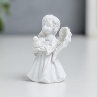Сувенир полистоун "Белоснежный ангел в платье" МИКС 4х3,2х2 см