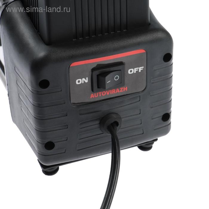 Компрессор автомобильный, двухцилиндровый Autovirazh 75 л/мин с манометром  AV-010750