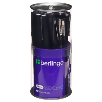 Ручка шариковая Berlingo "DoubleBlack" , 0. 7мм, синяя, игольч. стерж 319389 Ручка шариковая Berlingo "DoubleBlack" , 0. 7мм, синяя, игольч. стерж 319389