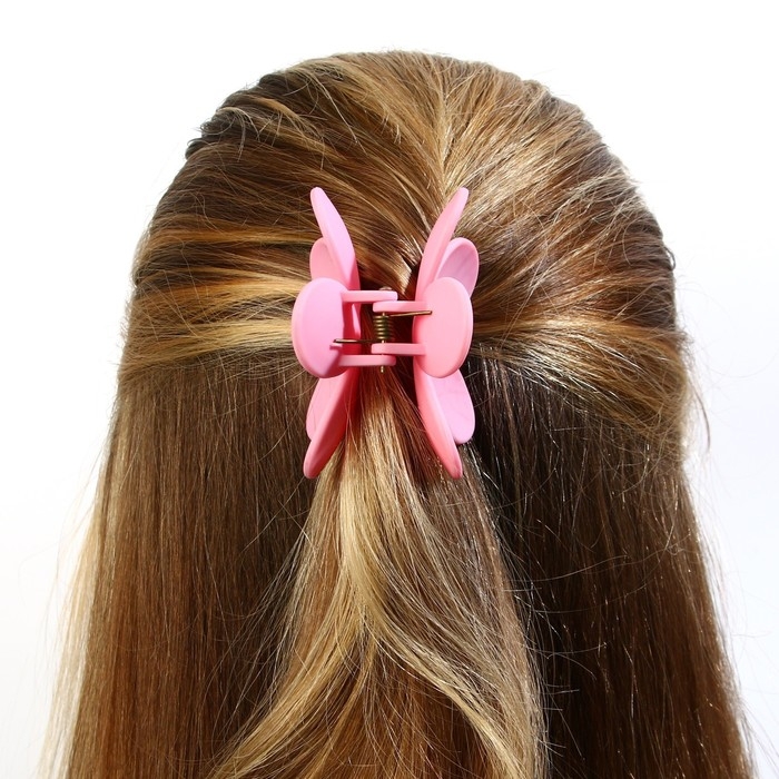 Краб для волос цветок &laquo;Ты прекрасна&raquo;, 7.5 х 3.5 см