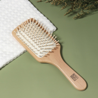 Расчёска массажная, широкая, 7,5 &times; 23,5 см, цвет &laquo;светлое дерево&raquo;