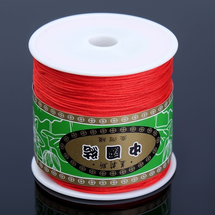 Шнур &laquo;Шамбала&raquo; длина 100 м, d=1 мм, цвет ярко-красный