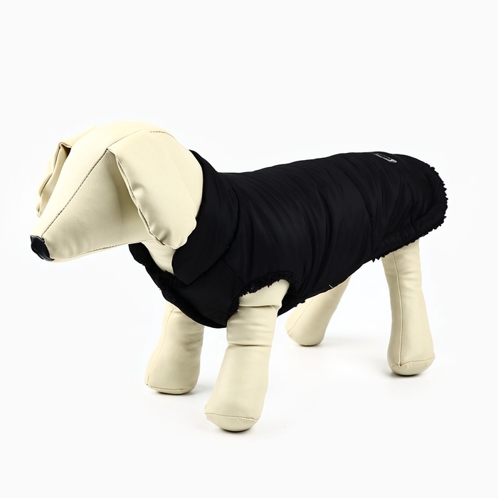 Одежда для собак. Куртка зимняя &laquo;Тёплая зима&raquo;, чёрная размер M