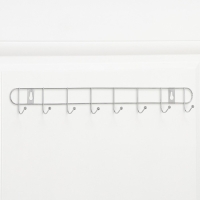 Вешалка настенная на 8 крючков Доляна &laquo;Лето&raquo;, 46&times;3&times;5 см, цвет серебряный