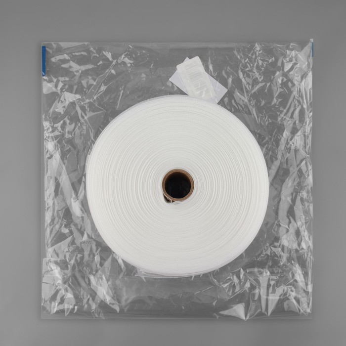 Шторная лента классическая, органза, 4 см, 50 &plusmn; 1 м, цвет прозрачный