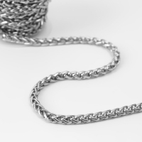 Цепочка для сумки, железная, 8,5 &times; 6,2 мм, 3 &plusmn; 0,1, м цвет серебряный
