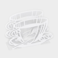 Салфетница Доляна &laquo;Кофе&raquo;, 14&times;4&times;10 см, цвет белый