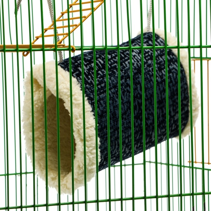 Подвесной меховой туннель для грызунов, 19 х 12 х 13 см, синий Подвесной меховой туннель для грызунов, 19 х 12 х 13 см, синий