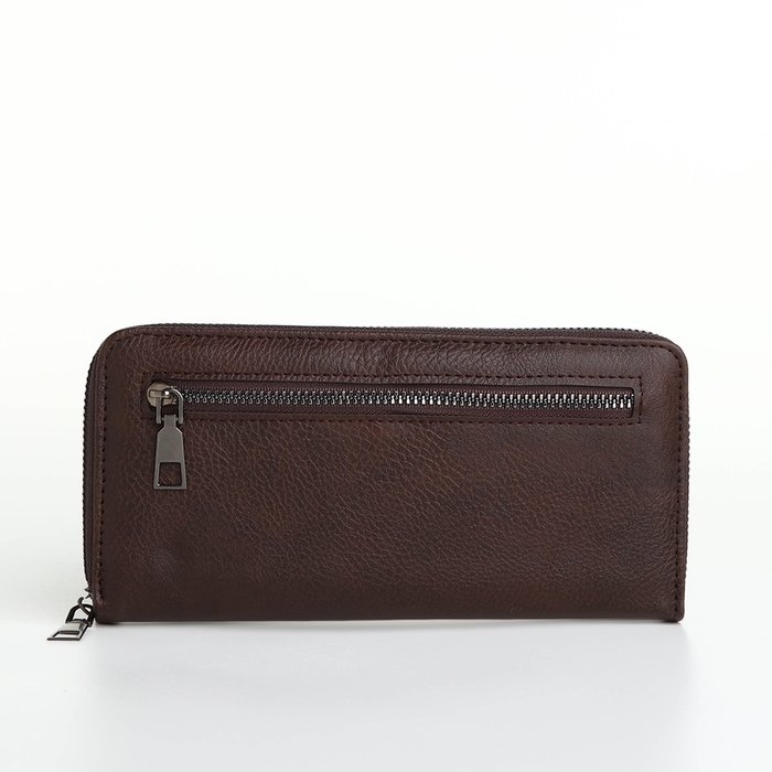Портмоне мужское на молнии, отдел для карт, монет, цвет коричневый Портмоне мужское на молнии, отдел для карт, монет, цвет коричневый