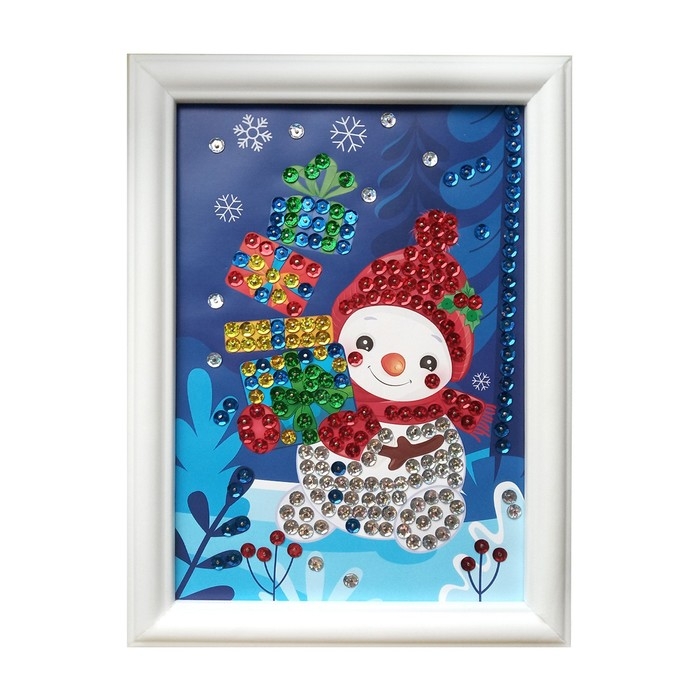 Набор для творчества. Рисунок с пайетками &laquo;Снеговик&raquo;