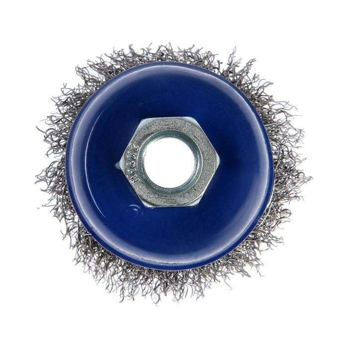 Щетка металлическая для УШМ ТУНДРА, &laquo;чашка&raquo;, М14, 65 мм