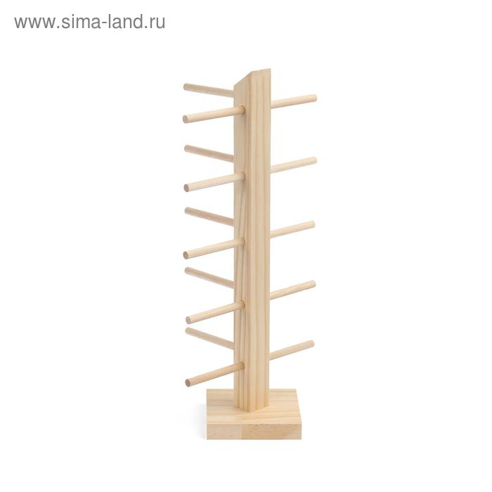Подставка под очки, 5 мест, h=36 см, дерево, цвет бежевый Подставка под очки, 5 мест, h=36 см, дерево, цвет бежевый