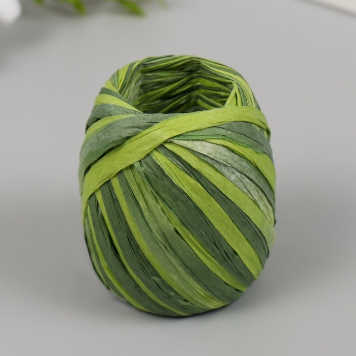 Тесьма декоративная бумага Тесьма декоративная бумага "Рафия меланж" намотка 20 м МИКС