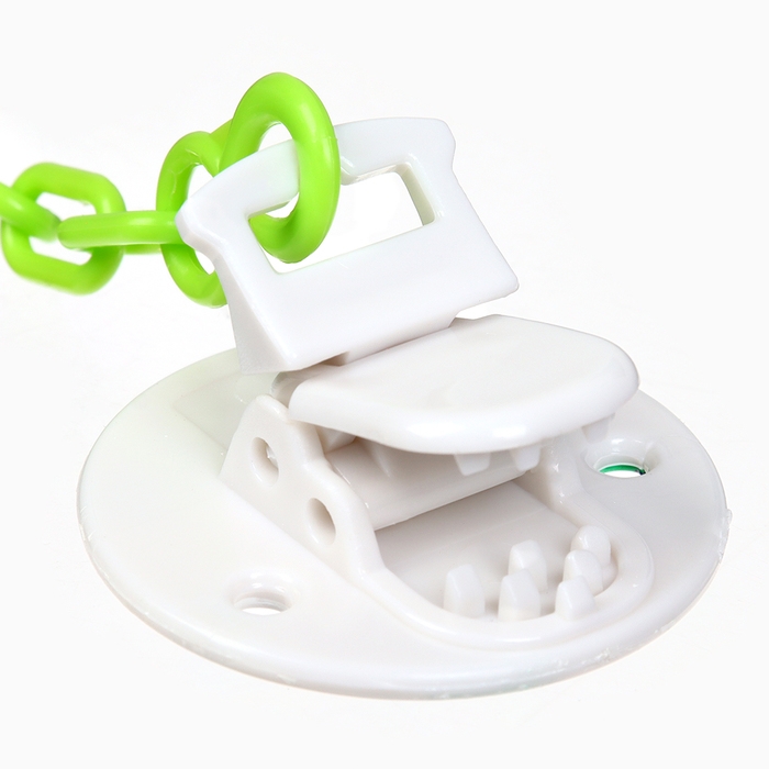 Набор: Соска - пустышка с держателем &laquo;Птички&raquo;, ортодонтическая, +6 мес, цвет зеленый