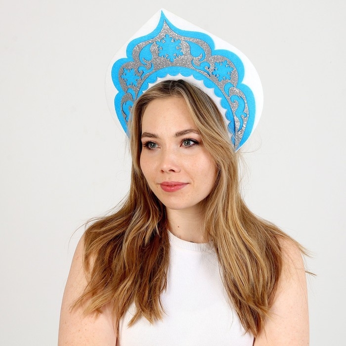 Новый год! Карнавальный кокошник &laquo;Снегурочка&raquo; из фетра