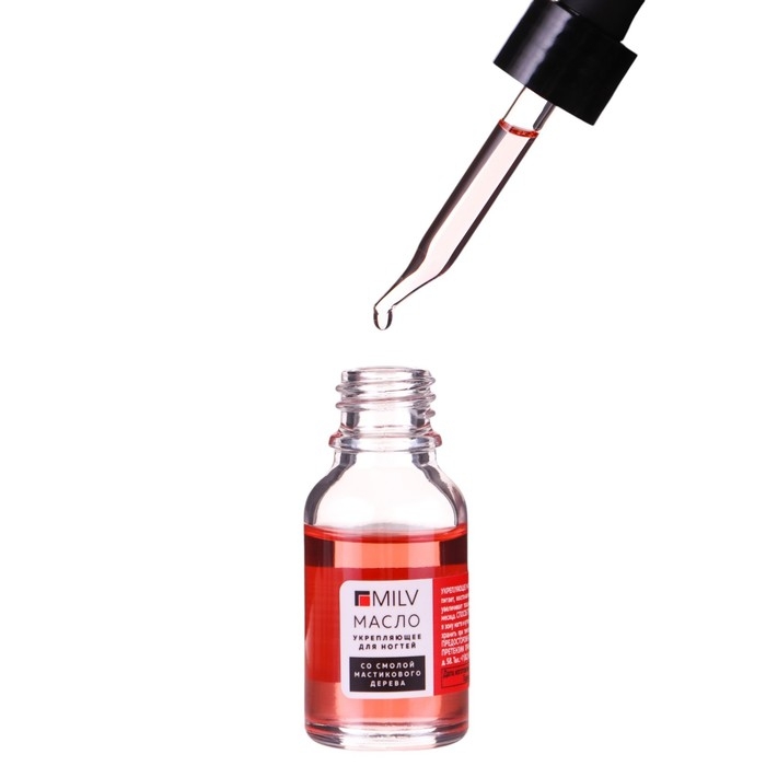 Укрепляющее масло для ногтей Milv со смолой мастикового дерева Укрепляющее масло для ногтей Milv со смолой мастикового дерева "Арбуз", 15 мл