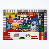 Пазл фигурный &laquo;Город машин&raquo; 16 деталей, 3+