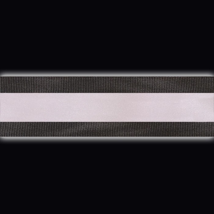 Светоотражающая лента стропа, 40 мм, 5 &plusmn; 1 м, цвет чёрный